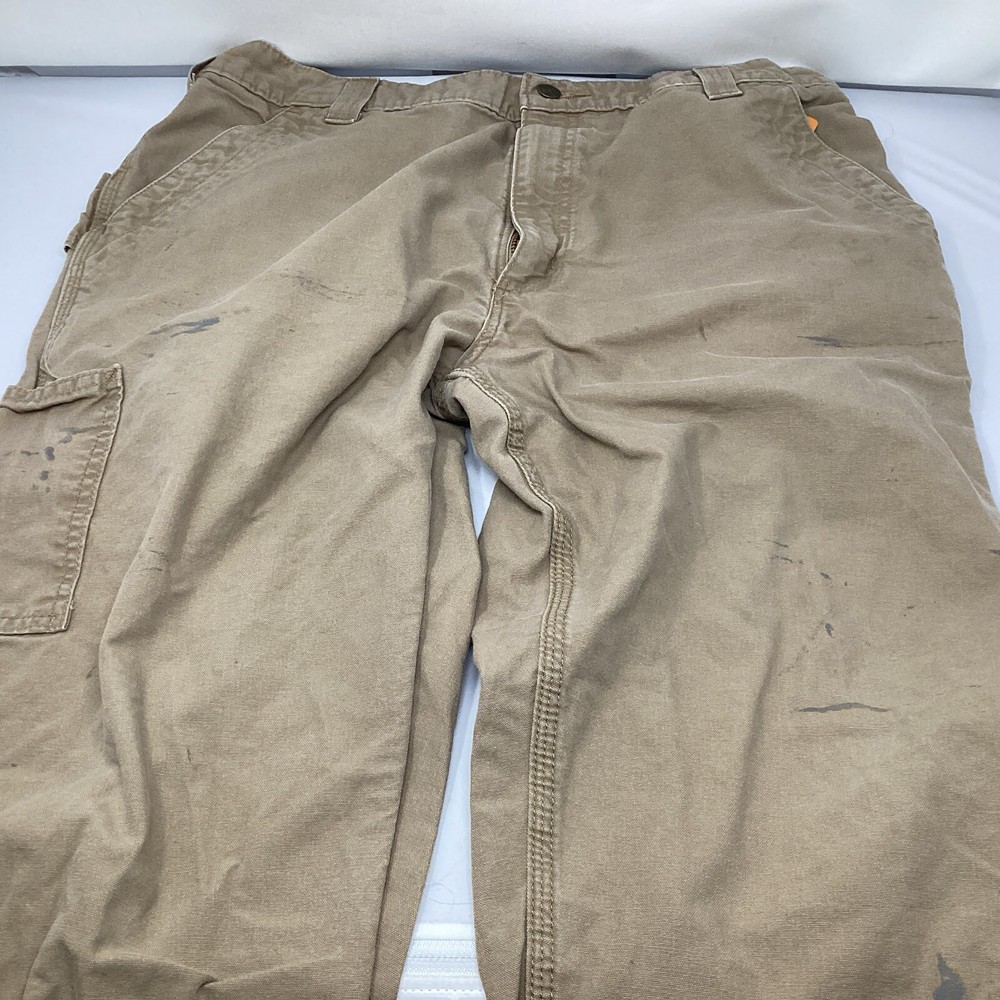 Carhartt Pants Mens 36x30 Khaki Straight Carpenter Original Dungaree Fit J27