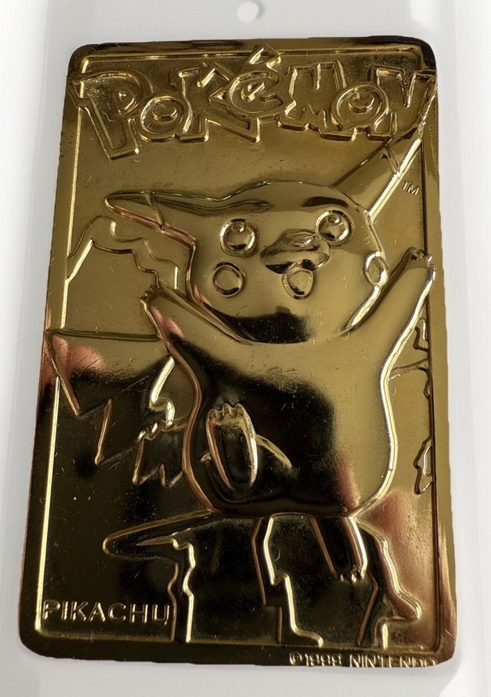 1999 Pokemon Pikachu 23K Gold-Plated Burger King Promo Card