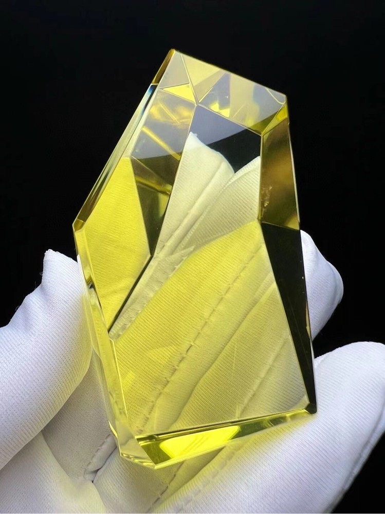 Natural Citrine Quartz Crystal Smooth Healing Stone with Display Stand