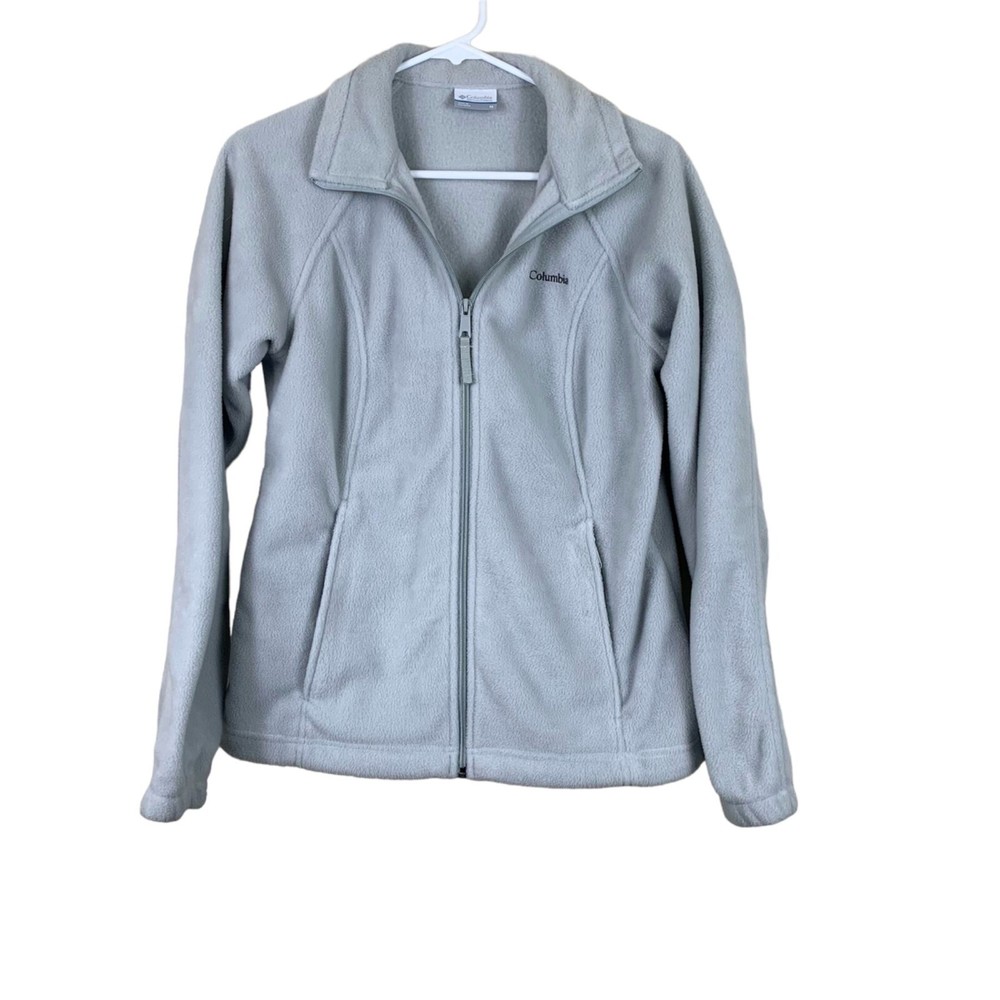 Columbia Women's Medium Gray Full Zip Fleece Jacket - Benton Springs Style