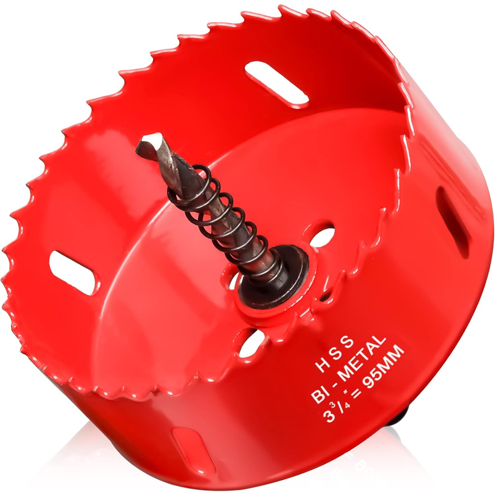 Hole Saw 3 3/4” (95Mm) for Wood and Plastic, HSS Bi-Metal Hole Cutter Core Drill