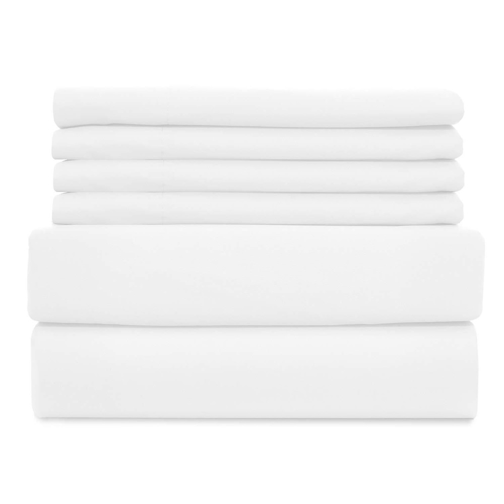 WAVVA Soft Bedding 4 Piece Bed Sheets Set - 1800 Premium Quality Deep Pocket,...