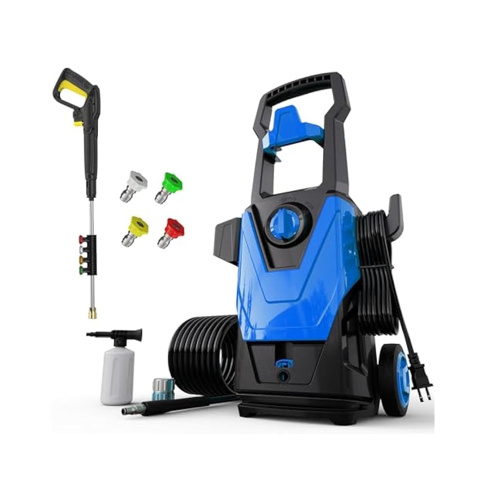 5000 PSI 3.0 GPM Portable Electric Pressure Washer with Safety Features