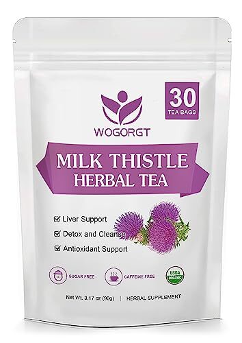 Dried Milk Thistle Tea - Organic Milk Thistle Tea for Liver Cleanse, Antioxid...