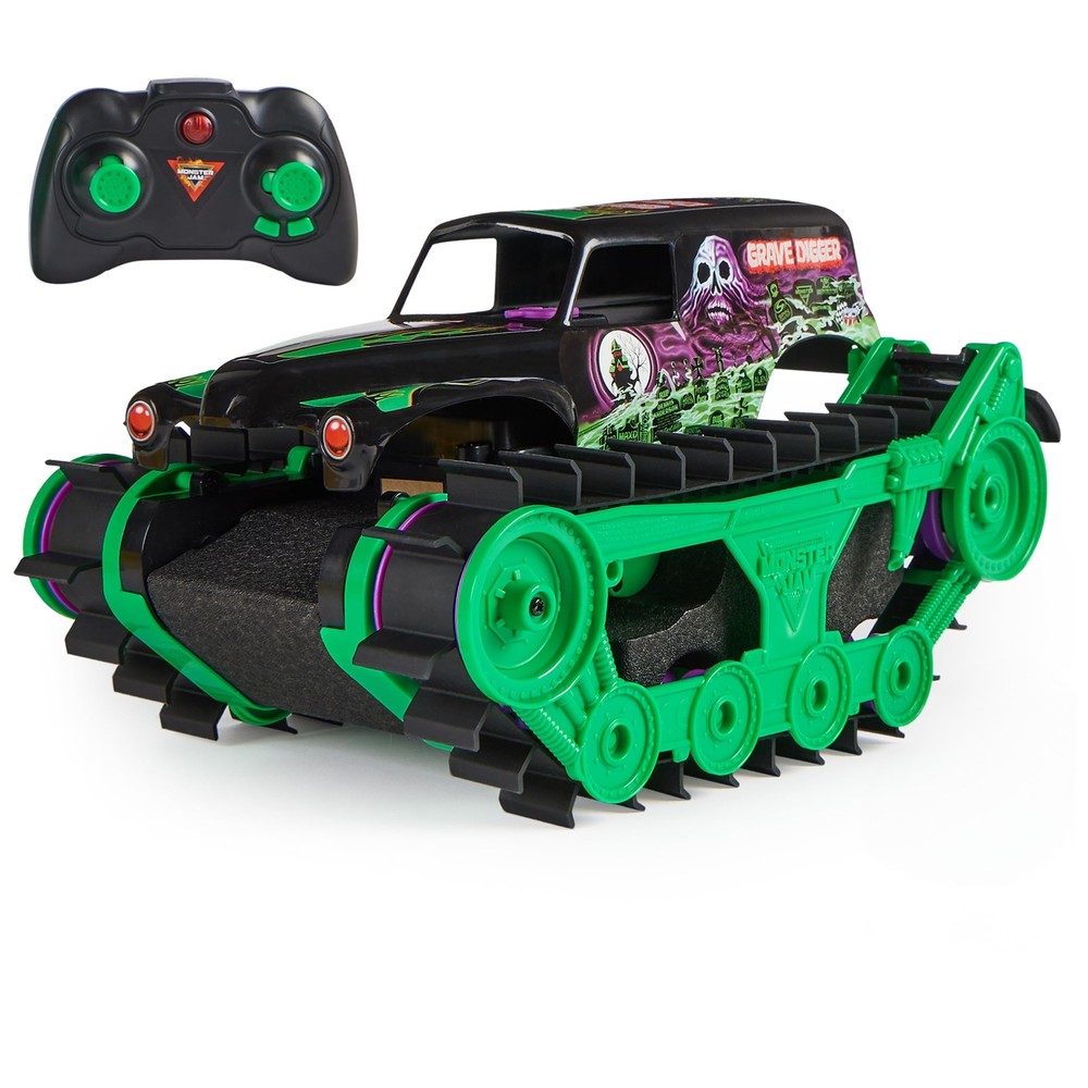 , Official Grave Digger Trax All-Terrain Remote Control Outdoor Vehicle, 1:15...