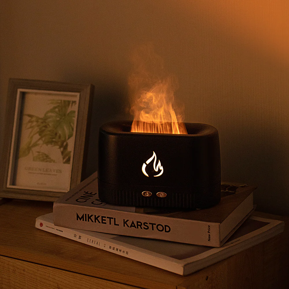 Portable Aroma Diffuser Atomizer Air Flame Humidifier for Fresh Indoor Spaces