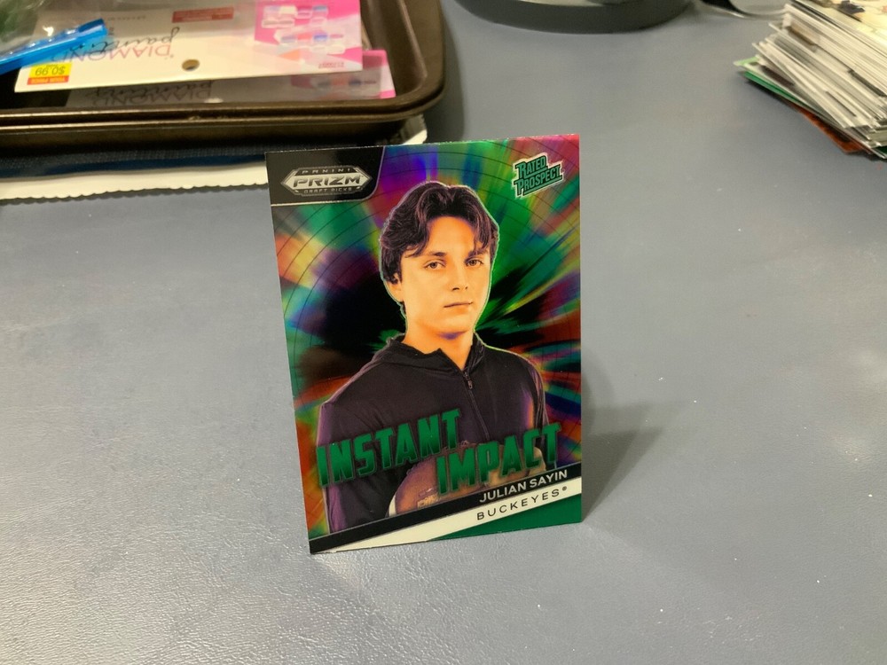 2024 Panini Prizm Draft Picks Julian Sayin Green RC Instant Impact