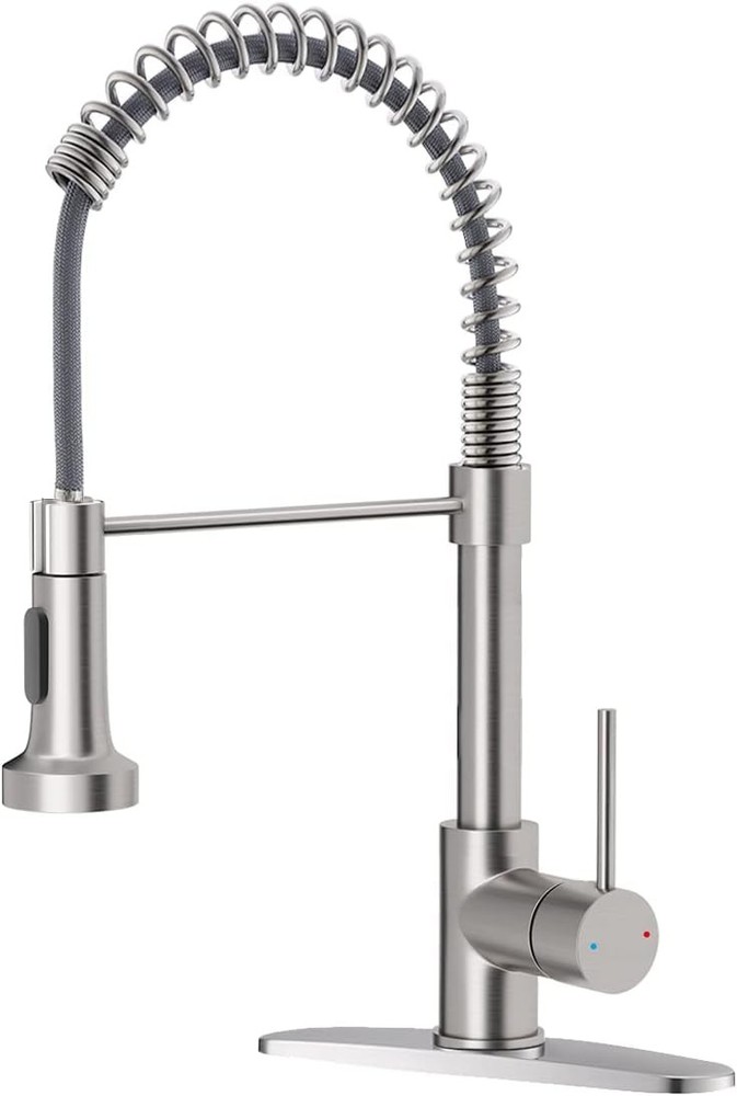 OWOFAN Pull Down Sprayer Kitchen Faucet in Standard and Brushed Nickel Finishes