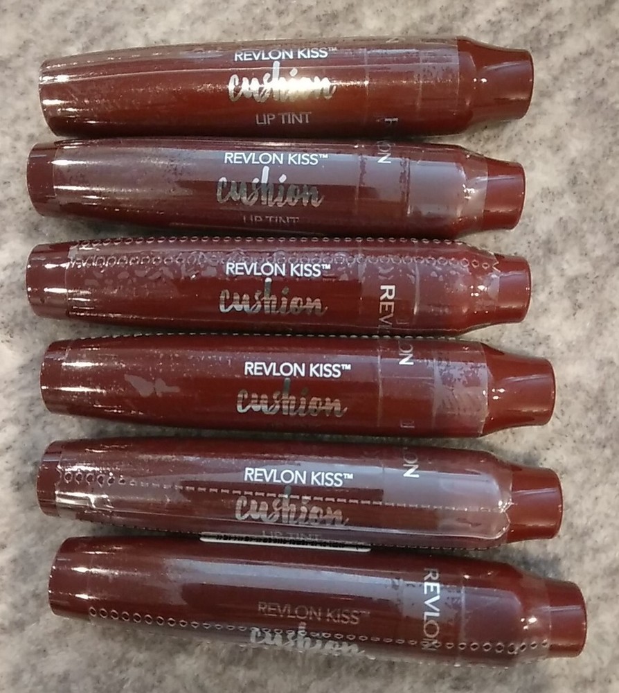 Revlon Kiss Cushion Lip Tint Lot of 6 Sealed Wine Trip 0.15oz Each