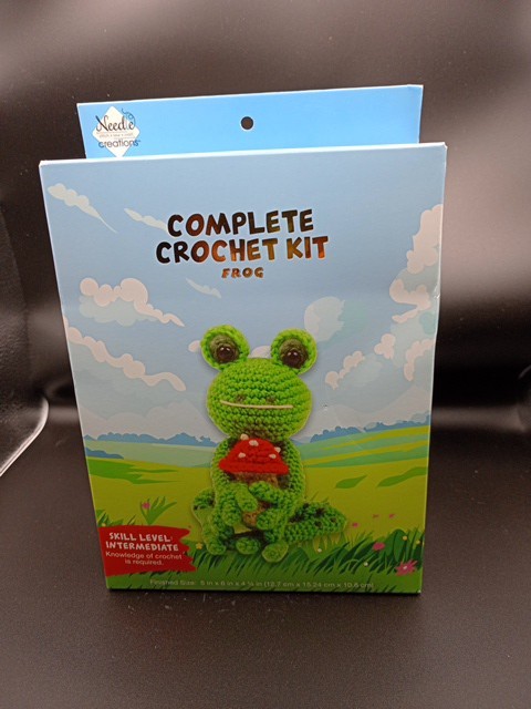 Crochet Frog with Mushroom Kit for Intermediate Crafters