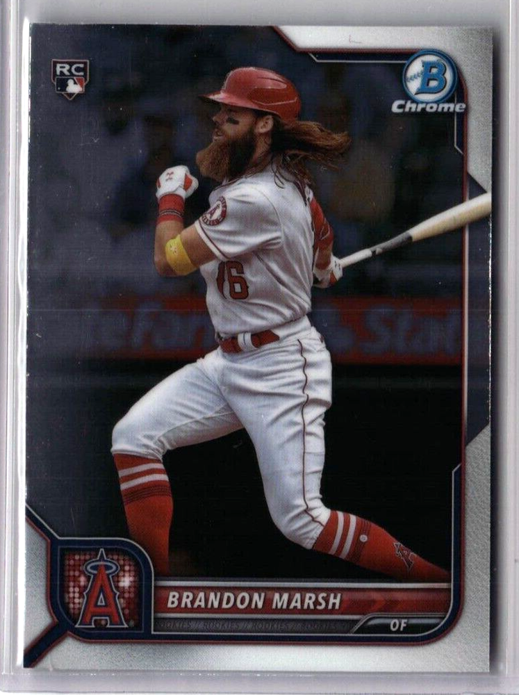 BRANDON MARSH ROOKIE BOWMAN CHROME #70 2022 MLB PHILADELPHIA PHILLIES FREE SHIP