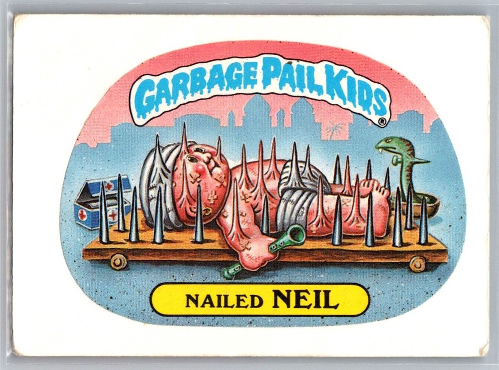 1986 Topps Garbage Pail Kids Series 4 #155b Nailed Neil Trading Card