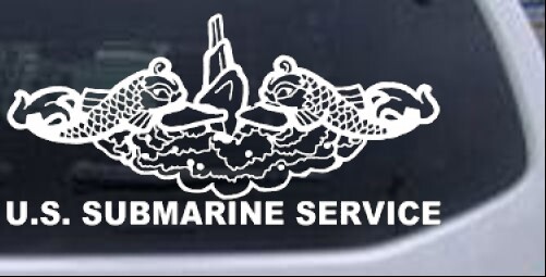 U.S. SUBMARINE SERVICE Dolphins Car or Truck Window Laptop Decal Sticker