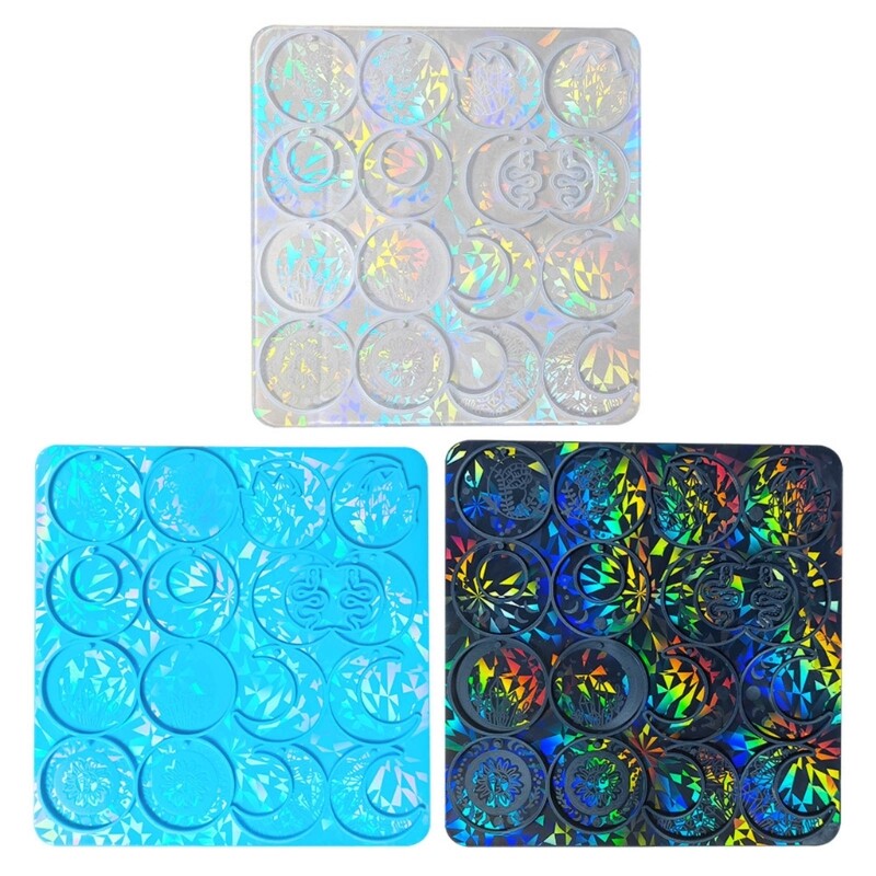 Crystal Moon Pendant Mold Home Decor Making Silicone Mould