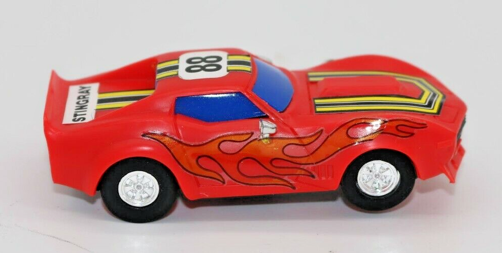 Vintage Red Plastic Corvette Stingray RC-34 Slot Car Untested Great Condition