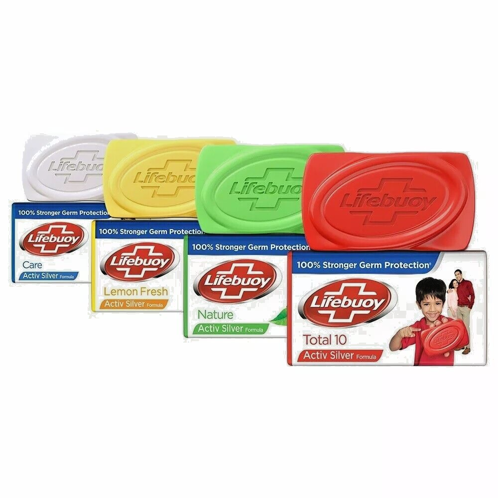 Lifebuoy Care Lemon Fresh Total 10 Neem Germ Protection Skin Soap Bar