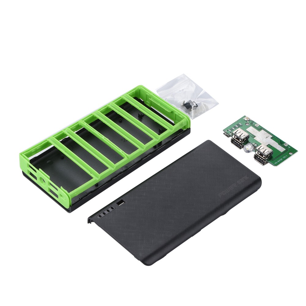 New Mobile Phone Dual 2 USB 2A Power Bank Case Kit  DIY Box Without Batteries