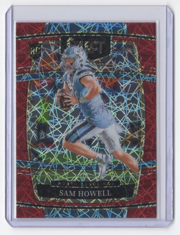 2022 Panini Select Draft Picks Red Lazer Prizm Sam Howell Rookie North Carolina