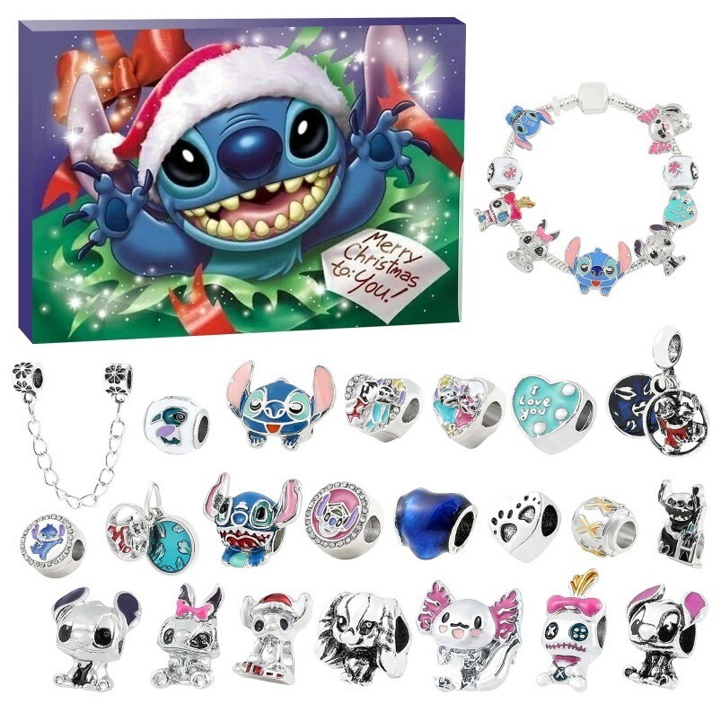 lilo Stitch Bracelet Advent Calendar Christmas 24 Day DIY Jewelry Bracelet Gift