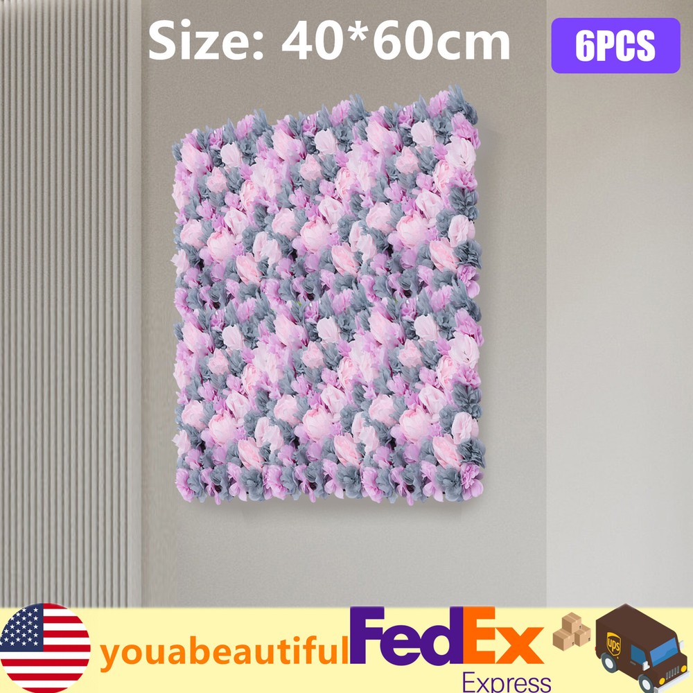 Artificial Wall Flower Backdrop 3D Silk Rose Wall Wedding Party Background Decor