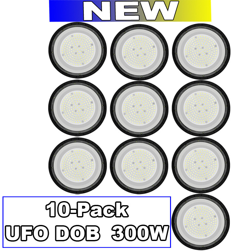 300W UFO High Bay Lights for Factory Warehouse – 10-Pack Commercial Lighting Solution
