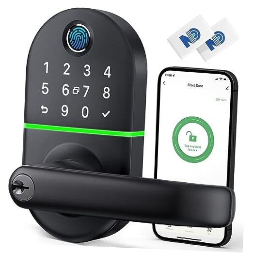 Smart Keypad Door Lock with Handle – Keyless Entry for Front Doors  