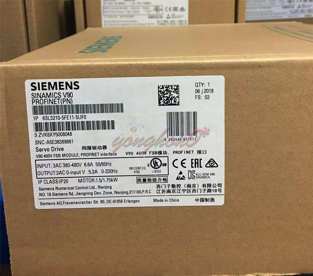 1PC New SIEMENS Servo Driver 6SL3210-5FE11-5UF0 6SL3 210-5FE11-5UF0