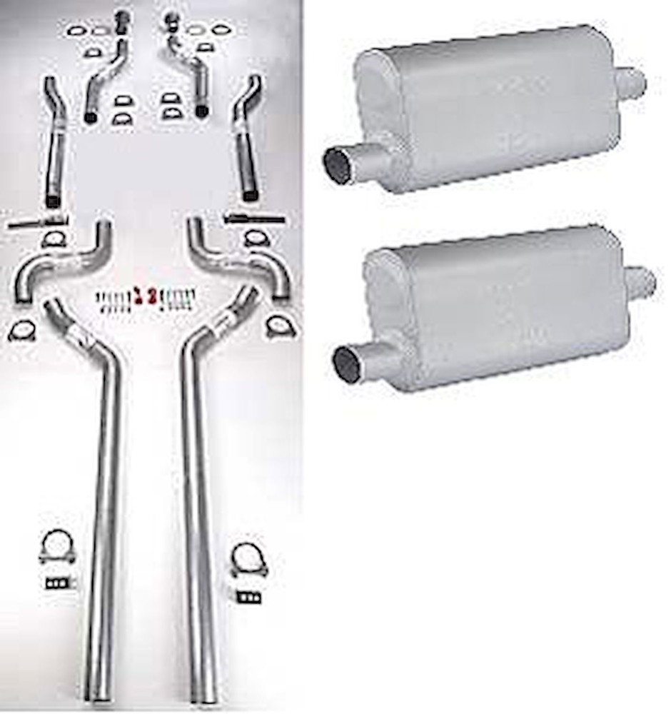 JEGS 30501K Dual Exhaust with Chambered Mufflers