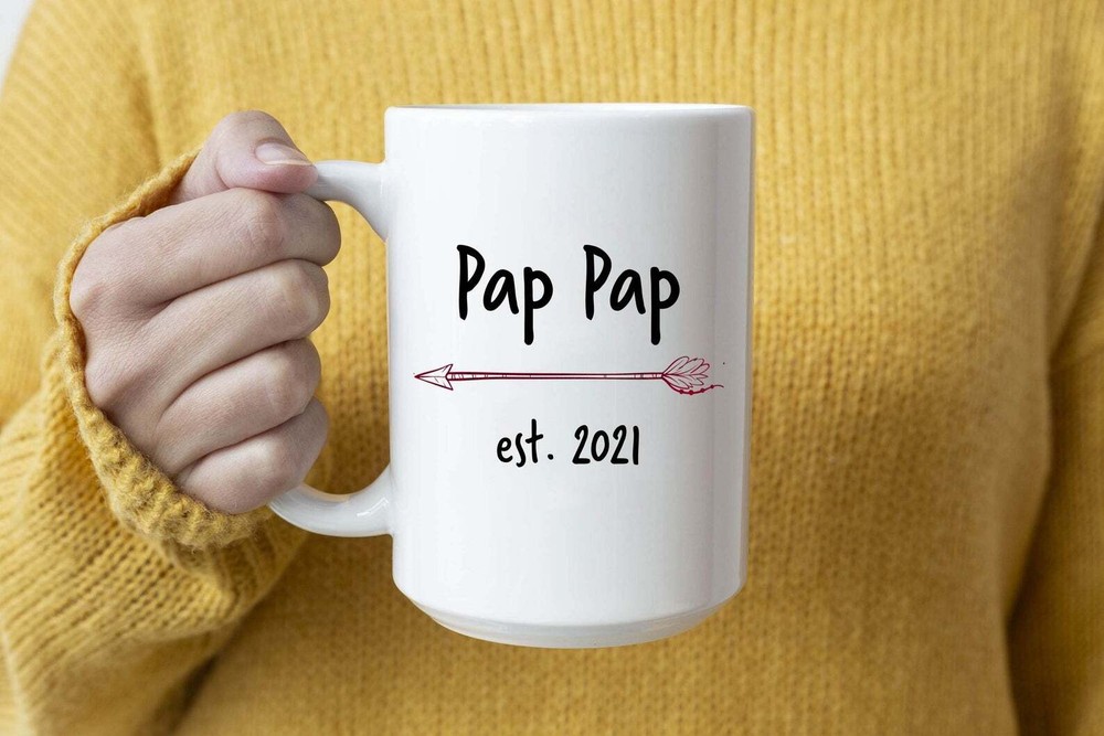 Pap Pap Est 2021 Mug New Pap Pap Arrow Coffee Mug Mug & Coaster Set Coffee M