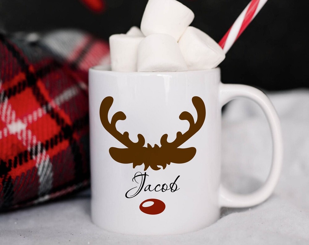 Customizable Reindeer Mug Personalized Christmas Gift For Kids Funny Christmas