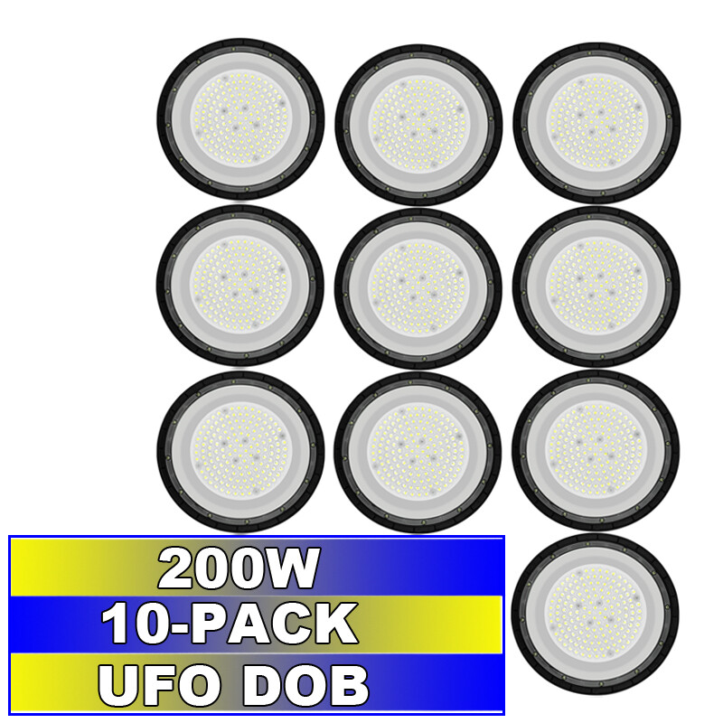 10PACK 200 W  ufo light LED Factory Commercial Warehouse Light Fixtures  6500K