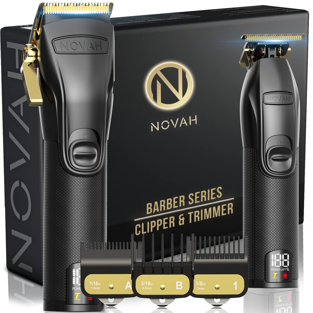 Novah Professional Hair Clippers for Men - Barber-Grade Trimmer with Precision Blades