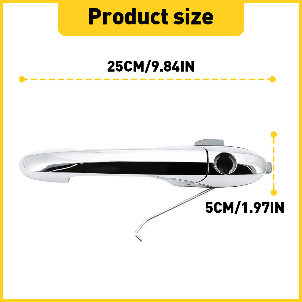 Front Exterior Outside Handle Door Chrome Driver LH Side for Fiat