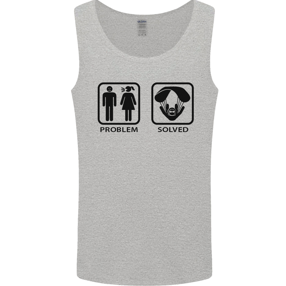 Problem Solved Skydive Freefall Paras Mens Vest Tank Top