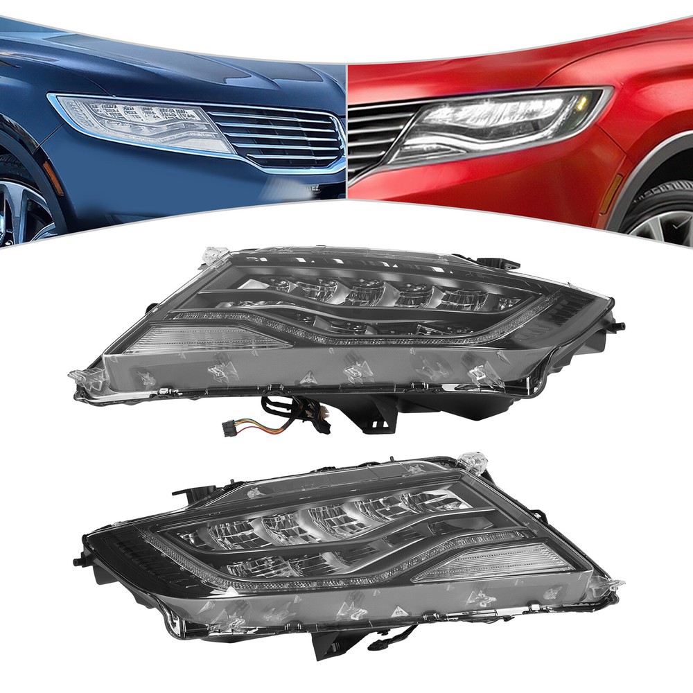 2016-2018 Lincoln MKX Full LED Headlights with AFS Left Right Pair