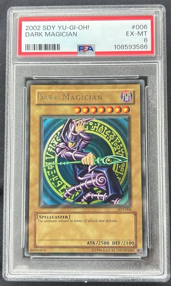 Yu-Gi-Oh Dark Magician Starter Deck Yugi 1st Edition Ultra Rare SDY-006 PSA 6 Graded