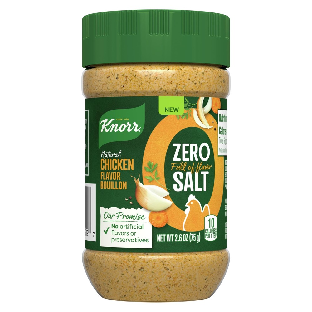 Knorr Zero Salt Powder Bouillon Natural Chicken Flavor for Sauces and Gravy