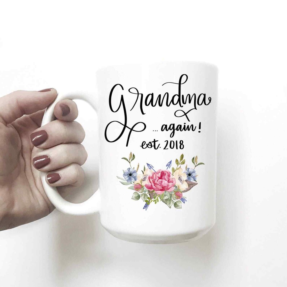 Grandma Again Mug New Grandma Mug Gift For New Grandma Grandma Again Coffee Mug