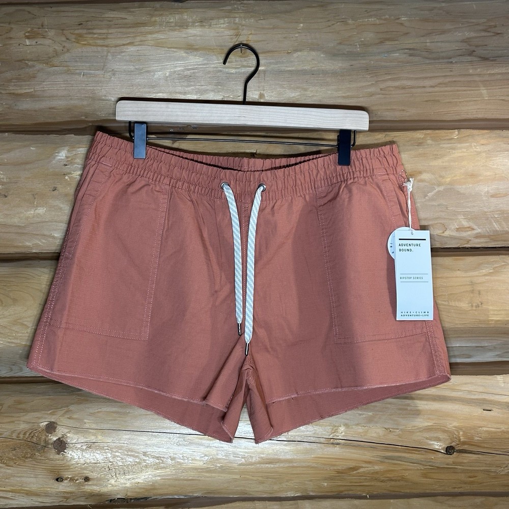 Vuori Womens L Ripstop Shorts Cinnamon Orange 3 Inseam New With Tags