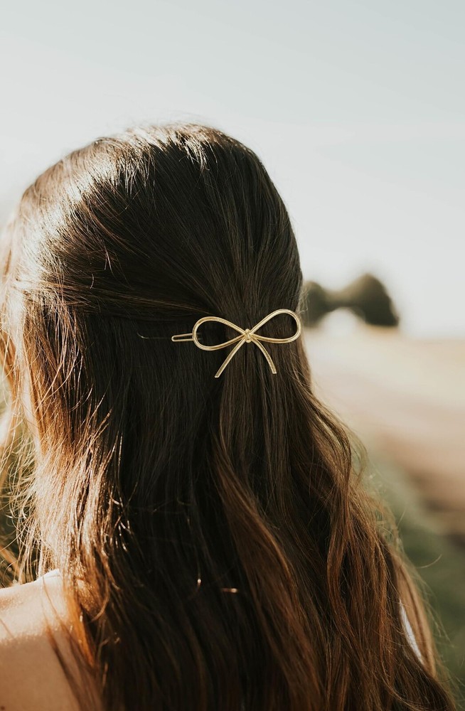 4Pcs Minimalist Bow Metal Hairpins - Simple Stylish Hair Gift