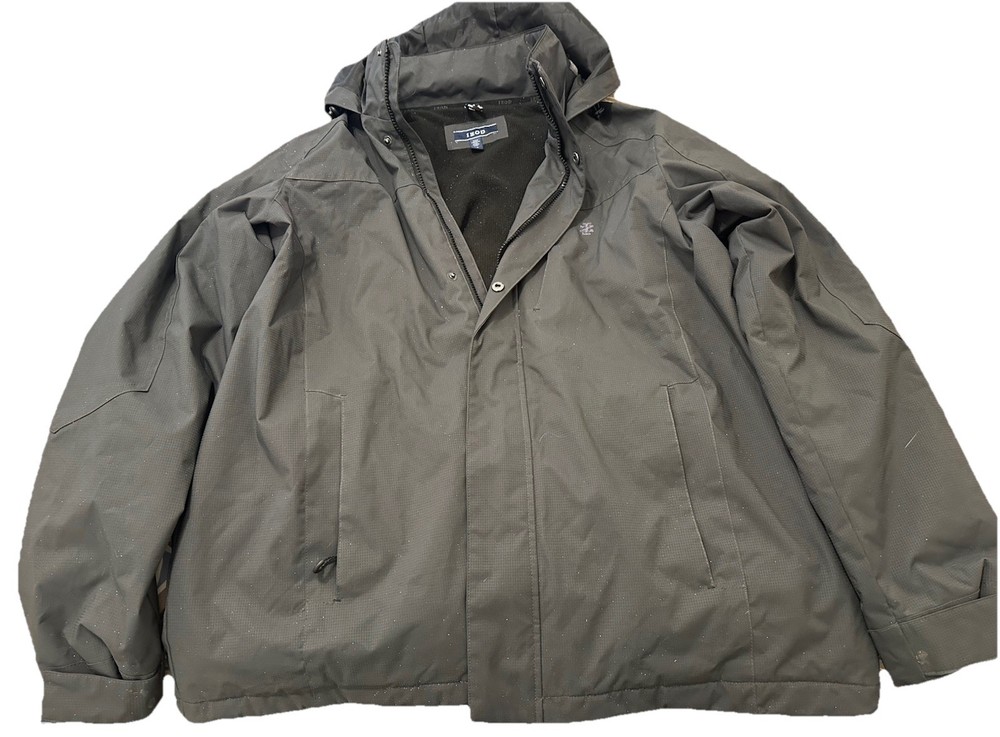 Izod Men’s Hooded Jacket Size Large Color Gray