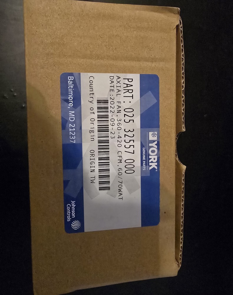 YORK JOHNSON CONTROLS 025-32557-000 115V Internal Cooling Fan 330CFM Replacement