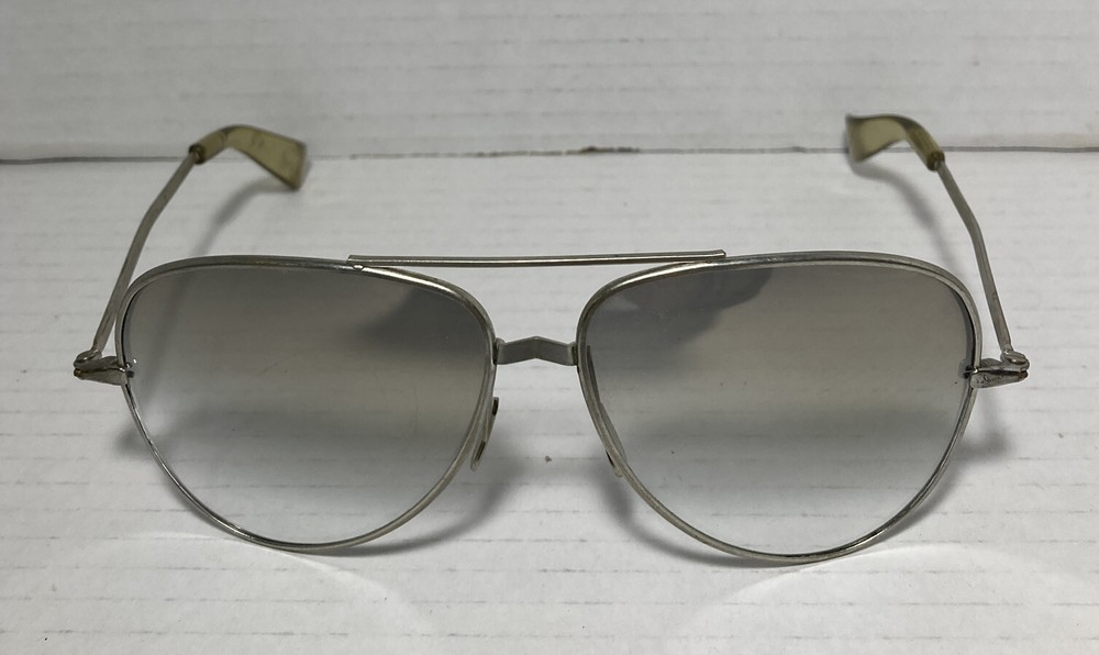 Vintage Pilot Aviator Frame Half Tented Sunglasses