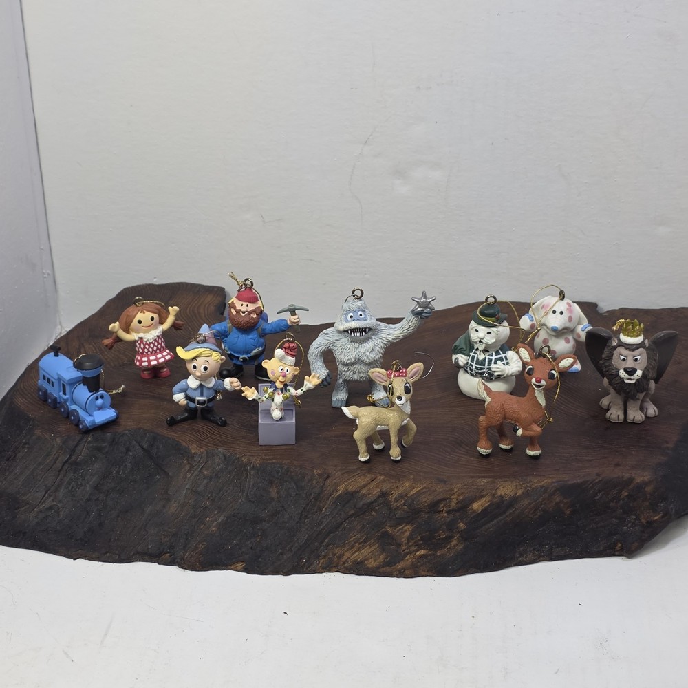 Rudolph Red Nosed Reindeer Ornament Lot Bumble Yukon Hermey Misfit Toys Train