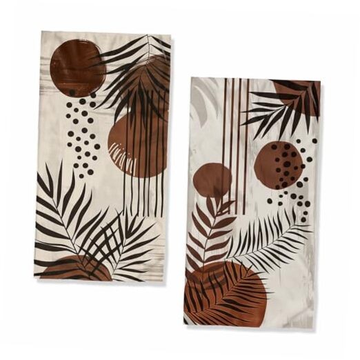 Brown Leaves Decorative Kitchen Towels Boho Leaf 16x24 inch Brown Leaves_06