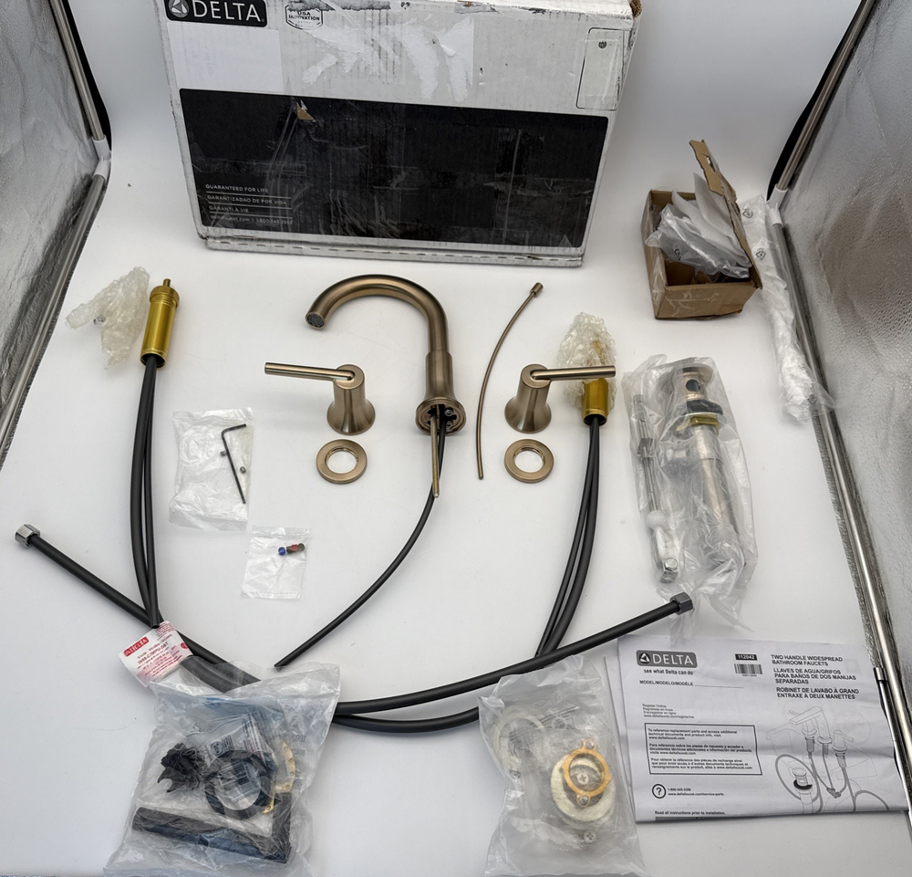 Delta 3559-CZMPU-DST Trinsic Widespread Bathroom Faucet, Champagne Bronze