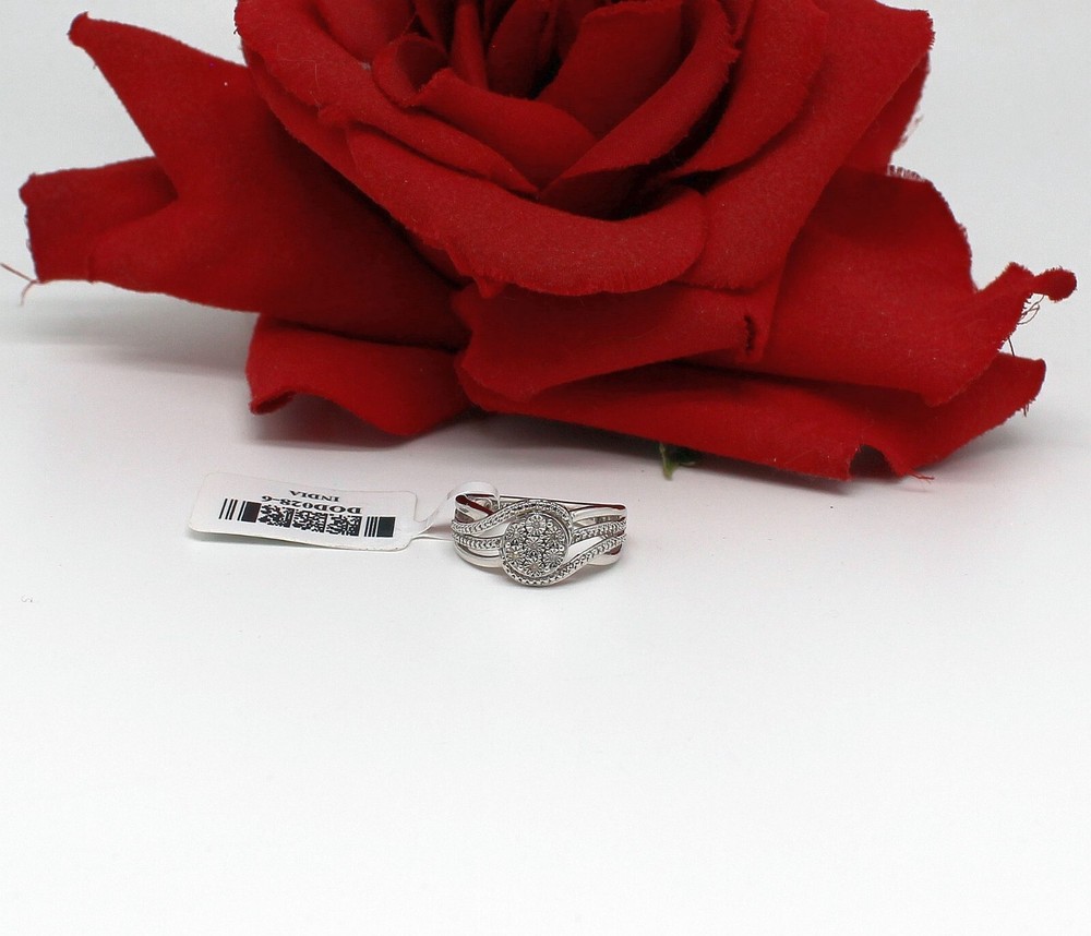 Sterling Silver NWT JWBR JTV Diamond Ring Size  6 3.1g  CAT RESCUE