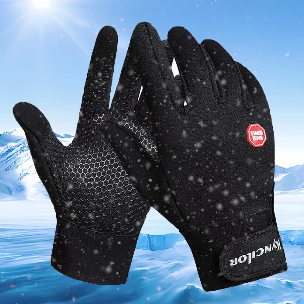 Cycling Gloves Touch Screen Bike Gloves Winter Thermal Warm Full Finger Gloves