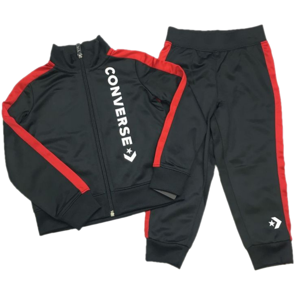 Converse Boys Tricot 2 Piece Set Jacket Jogger Pants Black Boys 2T NWT