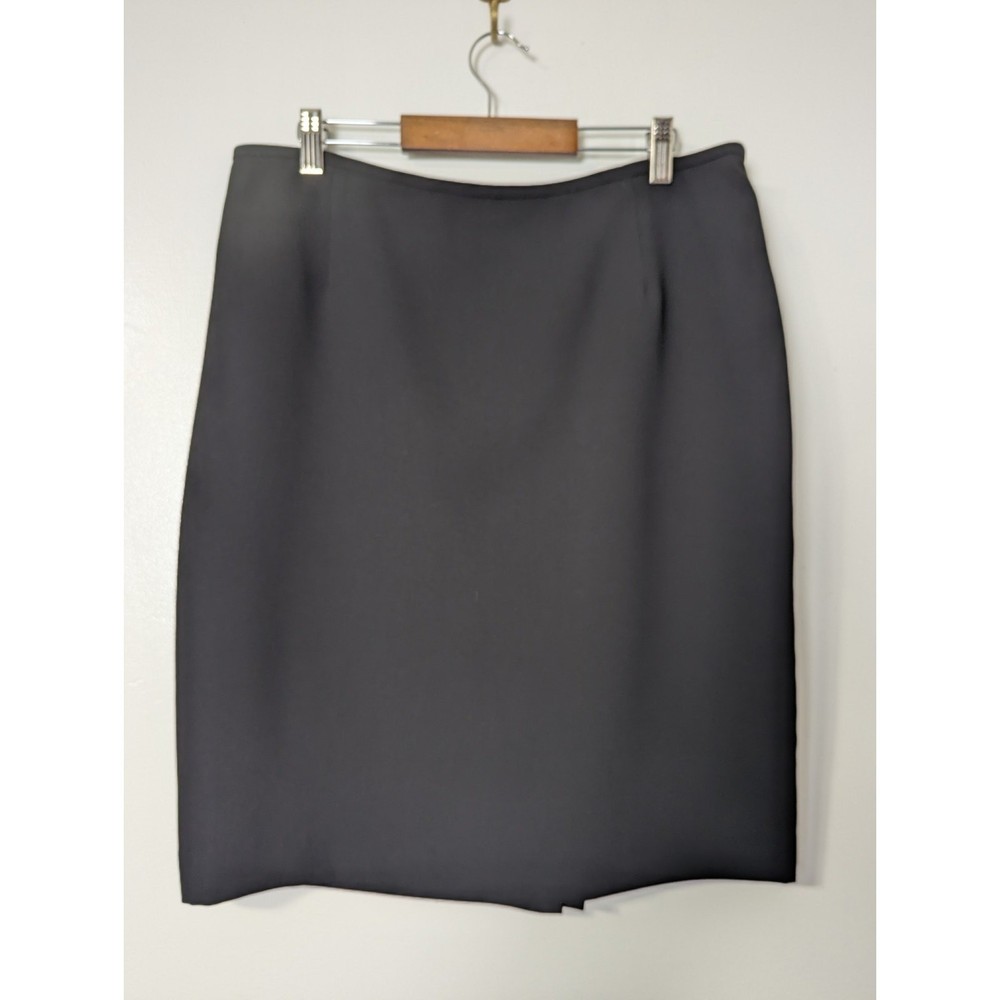 Kasper Womens Petite Black Career Skirt Size 10P Lined 22 Inch